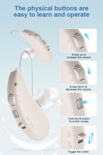 Load image into Gallery viewer, Hearing Aids for Seniors - Rechargeable, Volume Control, Hearing Amplifiers with Bluetooth Charging Case, Intelligent Noise Reduction, Designed for Adults with Hearing Loss