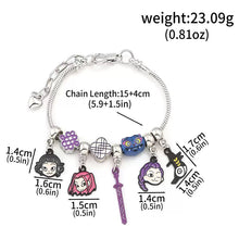 Load image into Gallery viewer, Kpop Demon Hunters Inspired Charm Bracelet - Featuring Huntrix Rumi Gothic Fantasy Snake Chain Alloy Bracelet for Fans & Collectors
