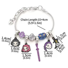 Load image into Gallery viewer, Kpop Demon Hunters Inspired Charm Bracelet - Featuring Huntrix Rumi Gothic Fantasy Snake Chain Alloy Bracelet for Fans & Collectors