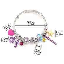 Load image into Gallery viewer, Kpop Demon Hunters Inspired Charm Bracelet - Featuring Huntrix Rumi Gothic Fantasy Snake Chain Alloy Bracelet for Fans & Collectors