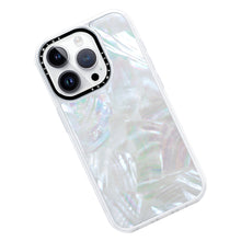 Load image into Gallery viewer, 9.8ft Drop Protection Silver Genuine Seashell Phone Cases Compatible with Magsafe for iPhone 16/ 16 Pro Series