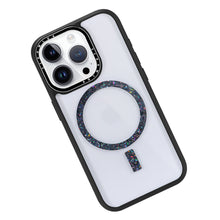 Load image into Gallery viewer, 9.8ft Drop Protection Black Frame Clear Phone Cases Compatible with Magsafe for iPhone 16/ 16 Pro Series