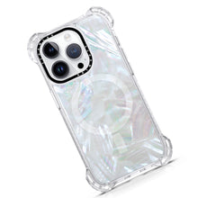 Load image into Gallery viewer, 24.6ft Drop Protection Silver Genuine Seashell Phone Cases Compatible with Magsafe for iPhone 16/ 16 Pro Series