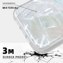 Load image into Gallery viewer, 9.8ft Drop Protection Silver Genuine Seashell Phone Cases Compatible with Magsafe for iPhone 16/ 16 Pro Series