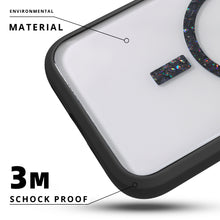 Load image into Gallery viewer, 9.8ft Drop Protection Black Frame Clear Phone Cases Compatible with Magsafe for iPhone 16/ 16 Pro Series