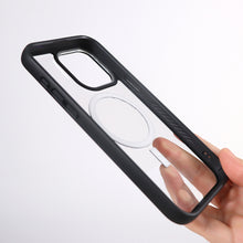 Load image into Gallery viewer, 9.8ft Drop Protection Black Frame Clear Phone Cases Compatible with Magsafe for iPhone 16/ 16 Pro Series