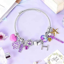 Load image into Gallery viewer, Kpop Demon Hunters Inspired Charm Bracelet - Featuring Huntrix Rumi Gothic Fantasy Snake Chain Alloy Bracelet for Fans & Collectors