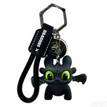 Load image into Gallery viewer, How to Train Your Dragon Merch - Night Fury Dragon Keychain Glow in the Dark Mini Dragon Pendant with Moving Wings - Trendy Bag Charm Car Ornament Keychain Gift