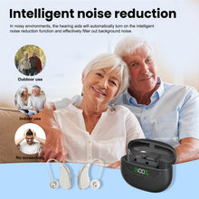 Load image into Gallery viewer, Hearing Aids for Seniors - Rechargeable Hearing Amplifiers with Bluetooth Charging Case, Automatic Noise Cancelling, Designed for People with Hearing Loss
