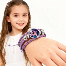 Load image into Gallery viewer, Kpop Demon Hunters Inspired Charm Bracelet - Featuring Rumi, Zoey & Jinu Gothic Fantasy Snake Chain Alloy Bracelet for Fans & Collectors