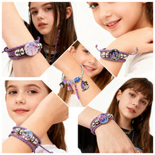 Load image into Gallery viewer, Kpop Demon Hunters Inspired Charm Bracelet - Featuring Rumi, Zoey & Jinu Gothic Fantasy Snake Chain Alloy Bracelet for Fans & Collectors