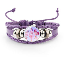 Load image into Gallery viewer, Kpop Demon Hunters Inspired Charm Bracelet - Featuring Rumi, Zoey & Jinu Gothic Fantasy Snake Chain Alloy Bracelet for Fans & Collectors