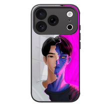 Load image into Gallery viewer, LED Light Up Phone Case - Features Kpop Demon Hunters Jinu & Derpy Tiger TPU Protective Cover Cool Phone Cases for iPhone 16/ 17 Pro Series