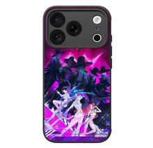 Load image into Gallery viewer, LED Light Up Phone Case - Features Kpop Demon Hunters KPDH Family TPU Protective Cover Cool Phone Cases for iPhone 16/ 17 Pro Series
