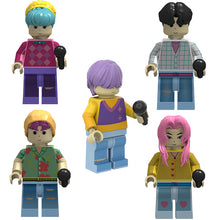 Load image into Gallery viewer, Kpop Demon Hunters Merch - Saja Boys Building Block Figures 5pcs Set - Collectible Model Toys Perfect Gift for Kids Fans