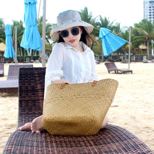 Load image into Gallery viewer, The Hand Woven Natural Seagrass Straw Bag / Beach Handbag - Markier