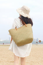 Load image into Gallery viewer, The Hand Woven Natural Seagrass Straw Bag / Beach Handbag - Markier