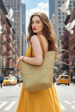 Load image into Gallery viewer, The Hand Woven Natural Seagrass Straw Bag / Beach Handbag - Markier