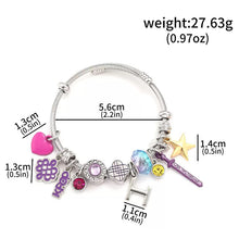 Load image into Gallery viewer, Kpop Demon Hunters Inspired Charm Bracelet - Featuring Huntrix Rumi Gothic Fantasy Snake Chain Alloy Bracelet for Fans &amp; Collectors
