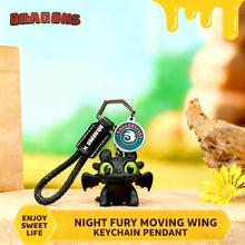 Load image into Gallery viewer, How to Train Your Dragon Merch - Night Fury Dragon Keychain Glow in the Dark Mini Dragon Pendant with Moving Wings - Trendy Bag Charm Car Ornament Keychain Gift
