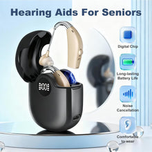 Load image into Gallery viewer, Hearing Aids for Seniors - Rechargeable, Volume Control, Hearing Amplifiers with Bluetooth Charging Case, Intelligent Noise Reduction, Designed for Adults with Hearing Loss
