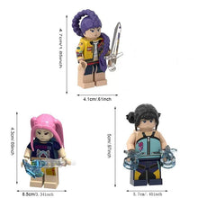 Load image into Gallery viewer, Kpop Demon Hunters Merch - Huntrix Building Block Figures 3pcs Set - Collectible Model Toys Perfect Gift for Kids Fans
