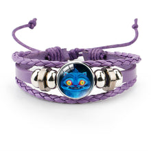 Load image into Gallery viewer, Kpop Demon Hunters Inspired Charm Bracelet - Featuring Rumi, Zoey &amp; Jinu Gothic Fantasy Snake Chain Alloy Bracelet for Fans &amp; Collectors
