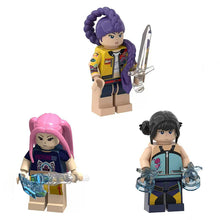 Load image into Gallery viewer, Kpop Demon Hunters Merch - Huntrix Building Block Figures 3pcs Set - Collectible Model Toys Perfect Gift for Kids Fans
