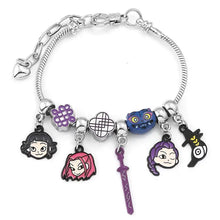 Load image into Gallery viewer, Kpop Demon Hunters Inspired Charm Bracelet - Featuring Huntrix Rumi Gothic Fantasy Snake Chain Alloy Bracelet for Fans &amp; Collectors
